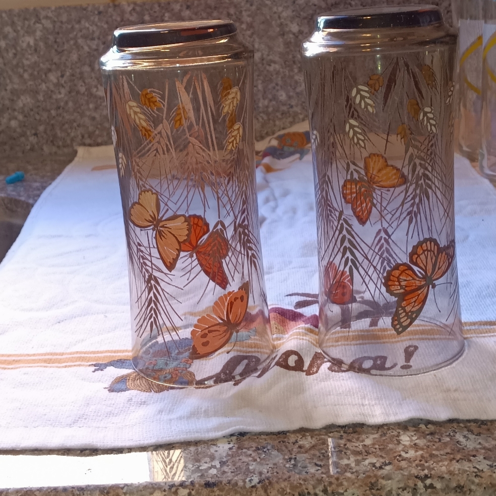 Vintage Libby Butterfly Glasses